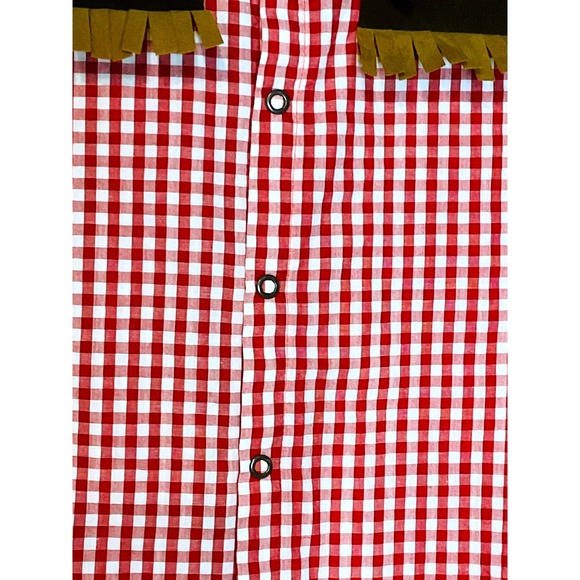 Gymboree cowboy gingham western shirt fringed Halloween costume boys girls 10 12 - Picture 8 of 11